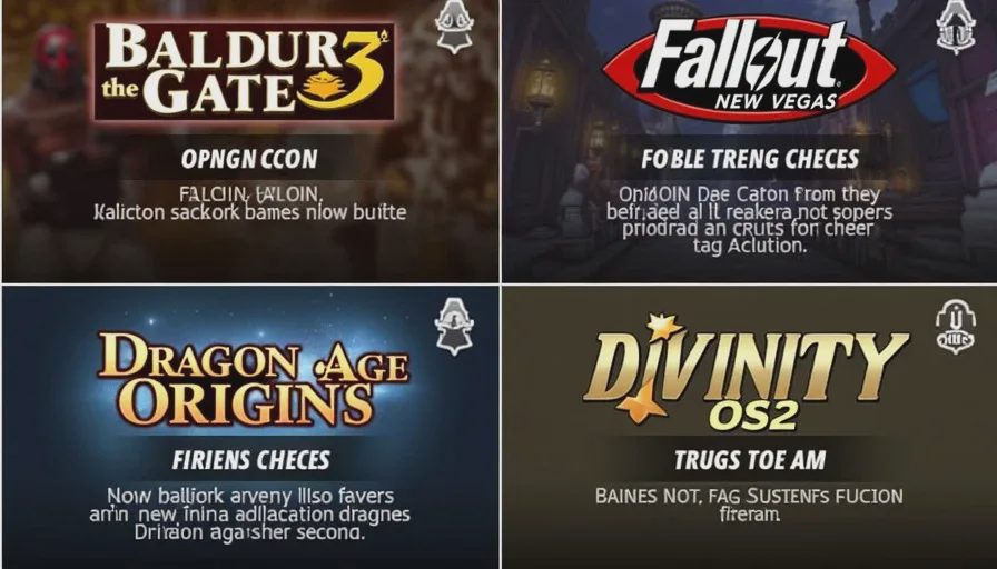 Four RPGs with meaningful early-game choices.